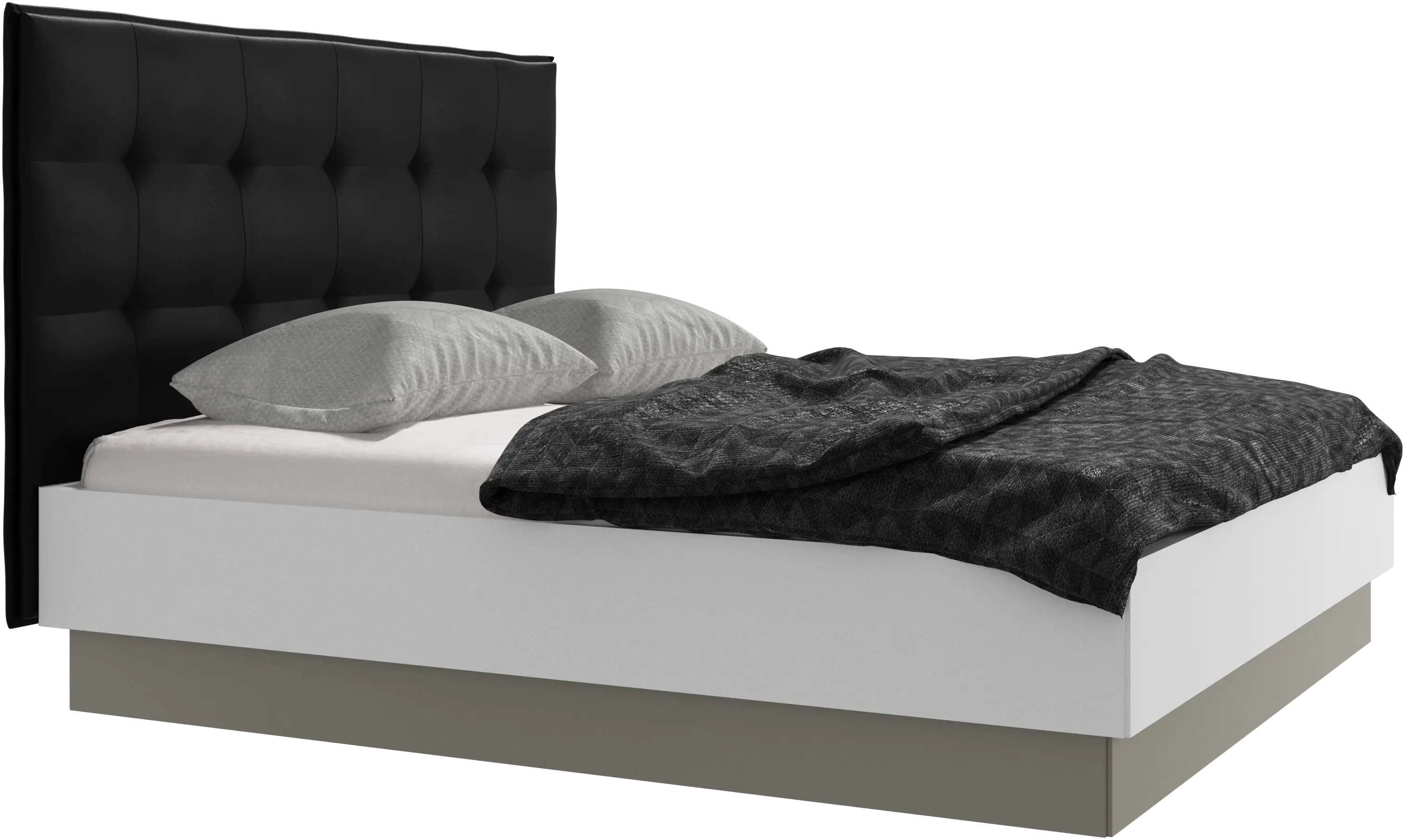 Lugano storage bed with lift-up frame and slats, excl. mattress